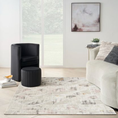 An Image of Glitz Geometric Velvet Rug