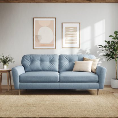 An Image of Sven Chunky Tonal Weave 4 Seater Sofa