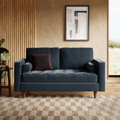 An Image of Zoe Casual Sit Velvet 2 Seater Sofa