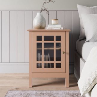 An Image of Hanworth 1 Door Bedside Table, Clay