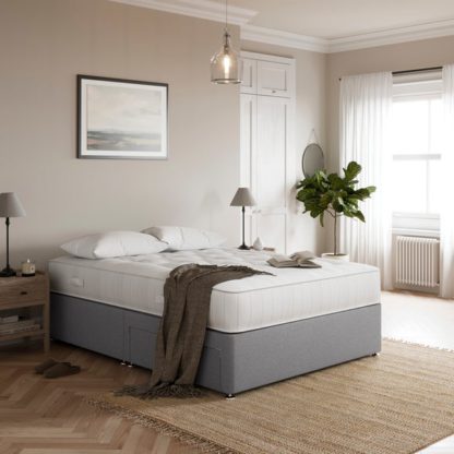 An Image of Fogarty Traditional 1000 Pocket Mattress Divan Set, Faux Linen