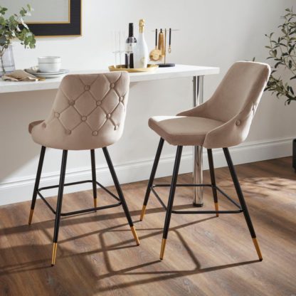 An Image of Ariana Bar Stool, Velvet