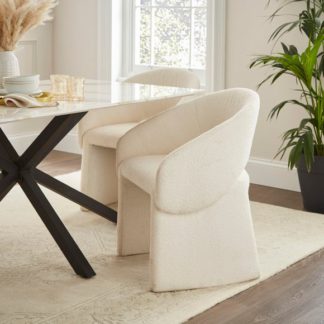 An Image of Fergie Dining Chair, Boucle