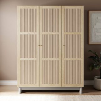 An Image of Maeva Triple Wardrobe, Light Oak Effect