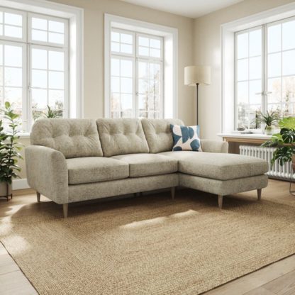 An Image of Sven Chunky Chenille Large Corner Chaise Sofa