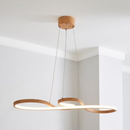 An Image of Jaxson LED Wood Effect Ceiling Light