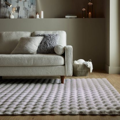 An Image of Bubble Washable Faux Fur Rug