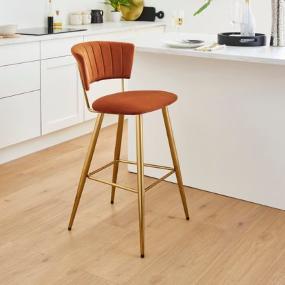 An Image of Kendall Bar Stool, Velvet