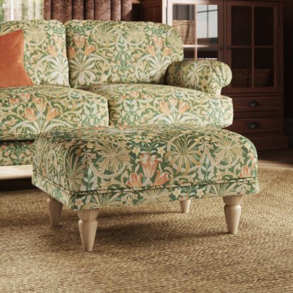 An Image of Jolene William Morris Woodland Weeds Print Velvet Footstool