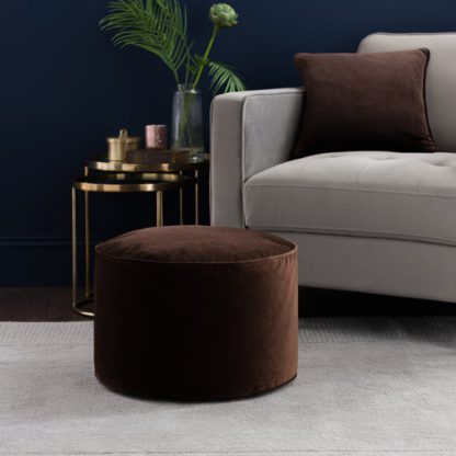 An Image of Eliza Velvet Pouffe