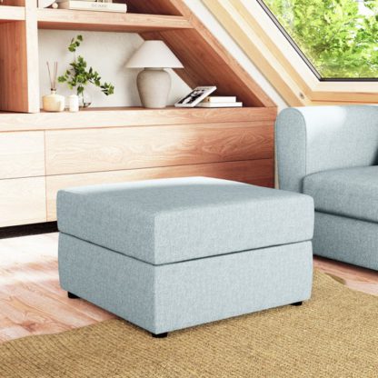 An Image of Square Soft Texture Storage Footstool