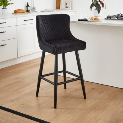 An Image of Montreal Counter Height Bar Stool, Velvet