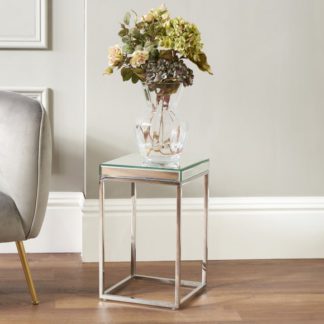 An Image of Elysee Small Square Side Table, Mirrored Glass