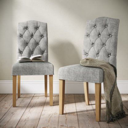 An Image of Normandy Set of 2 Chelsea Dining Chairs, Fabric