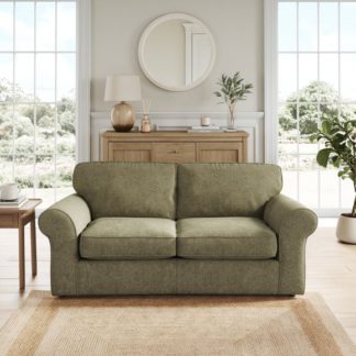 An Image of Return - Flori Soft Chenille 2 Seater Sofa Bed, Olive