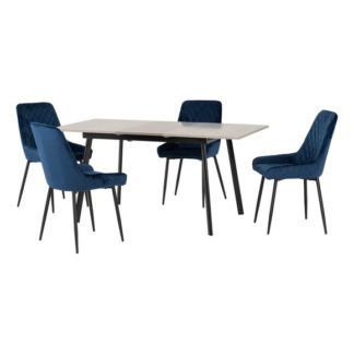 An Image of Avery Rectangular Extendable Dining Table with 4 Chairs