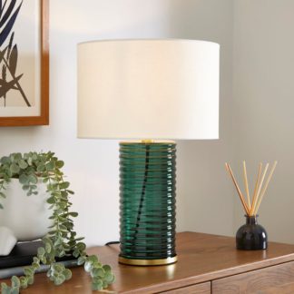 An Image of Nico Ribbed Glass Table Lamp