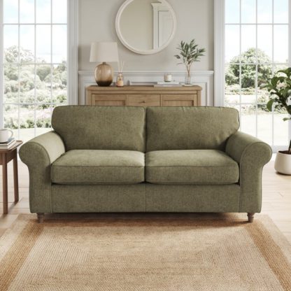 An Image of Flori Soft Chenille 3 Seater Sofa