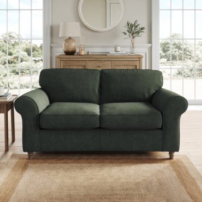 An Image of Flori Tonal Plush Chenille 2 Seater Sofa