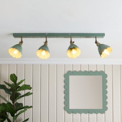 An Image of Remi Scalloped 4 Light Adjustable Spotlight Bar