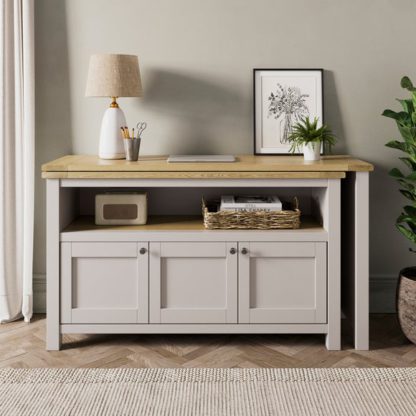 An Image of Olney Swivel Desk, Stone