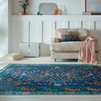 An Image of Sabrina Floral Washable Rug