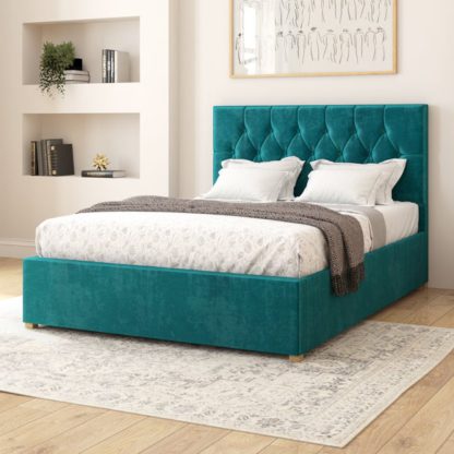 An Image of Olivier Plush Velvet Adjustable Bed