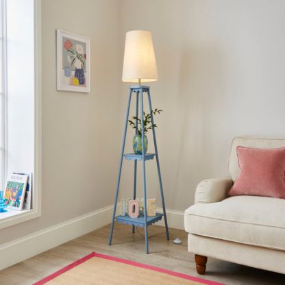 An Image of Remi Shelved Tripod Floor Lamp