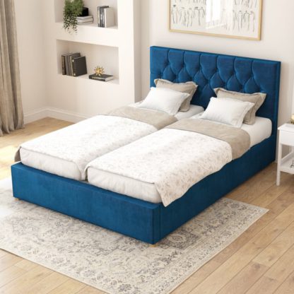 An Image of Olivier Plush Velvet Adjustable Bed