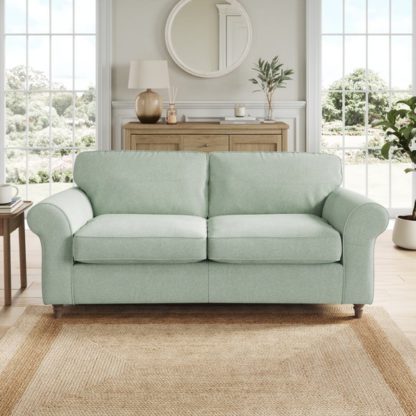 An Image of Flori Soft Chenille 3 Seater Sofa