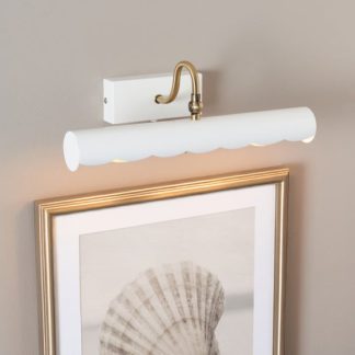 An Image of Remi Scalloped 2 Light Adjustable Picture Wall Light