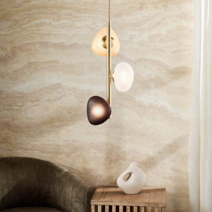 An Image of Pebble 3 Light Adjustable Pendant Light