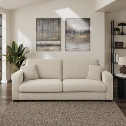 An Image of Carson Tonal Boucle 4 Seater Sofa