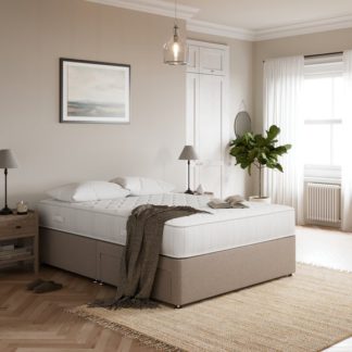 An Image of Fogarty 1000 Memory Mattress Divan Set, Faux Linen