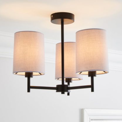 An Image of Prescot 3 Light Semi Flush Ceiling Light