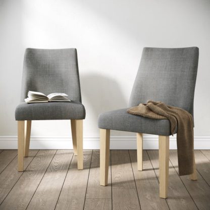 An Image of Cara Set of 2 Dining Chairs, Luna Fabric