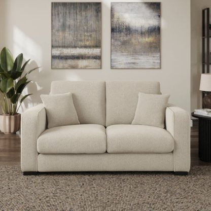 An Image of Carson Tonal Boucle 2 Seater Sofa