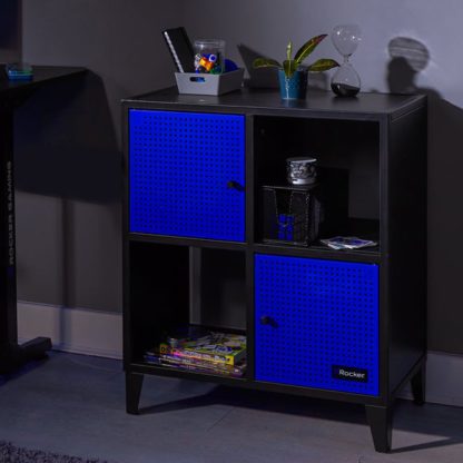 An Image of X Rocker Mesh Tek 4 Cube Storage Unit