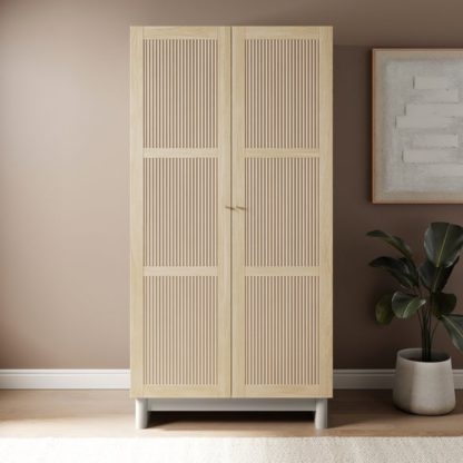 An Image of Maeva Double Wardrobe, Light Oak Effect