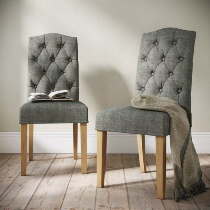 An Image of Normandy Set of 2 Chelsea Dining Chairs, Fabric