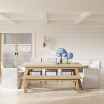 An Image of Drift Dining Bench, Latte