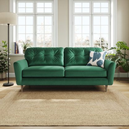 An Image of Sven Opulent Velvet 4 Seater Sofa