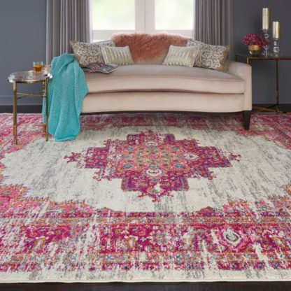 An Image of Ivory and Fuchsia Passion Rug