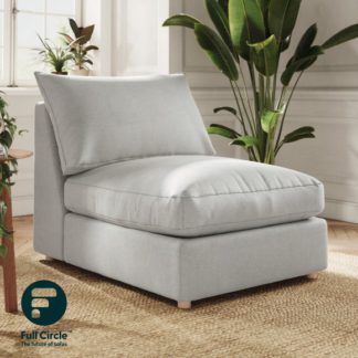 An Image of Full Circle Austin Tonal Weave Modular Armless Sofa Piece