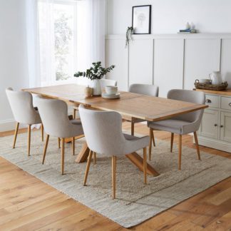 An Image of Xavi 6-8 Seater Rectangular Extendable Dining Table, Oak