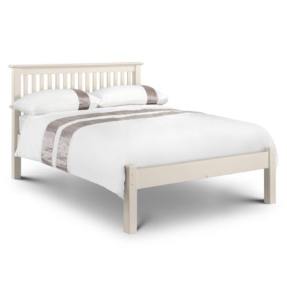 An Image of Barcelona Low Foot End Bed Frame Stone White