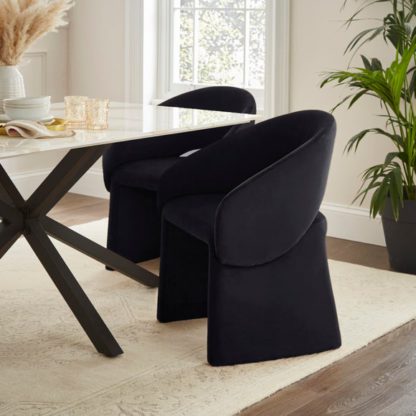 An Image of Fergie Dining Chair, Velvet