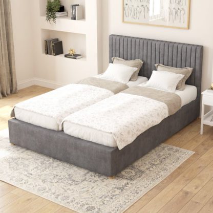 An Image of Grant Plush Velvet Adjustable Bed