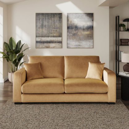 An Image of Carson Vintage Velvet 3 Seater Sofa