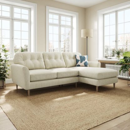 An Image of Sven Chunky Chenille Large Corner Chaise Sofa